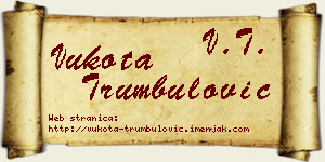 Vukota Trumbulović vizit kartica